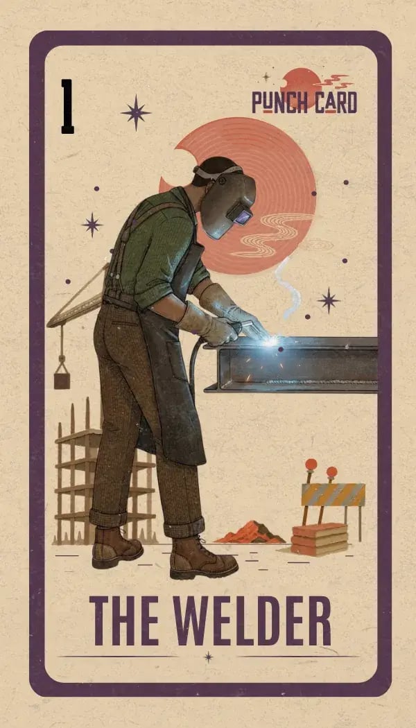 Welder skilled trade pathway card.